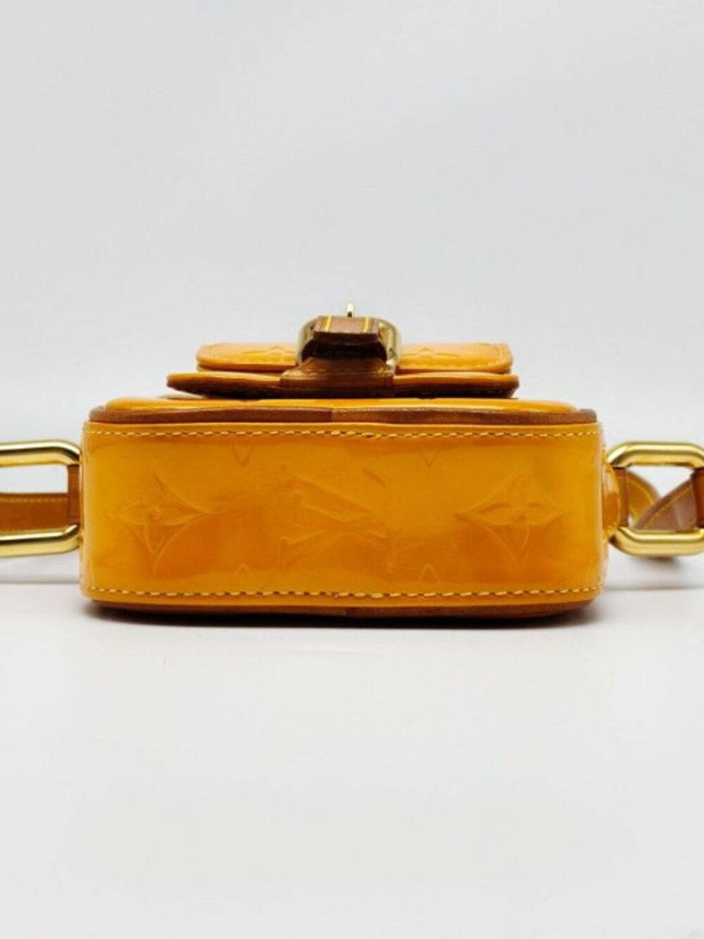 Louis Vuitton Christie PM Monogram Vernis Yellow Patent Leather Crossbody Bag - Picture 6 of 14